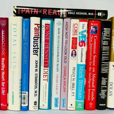Health, Wellness & Financial Wisdom Book Lot – Fitness, Skin Care, and Smart Investing