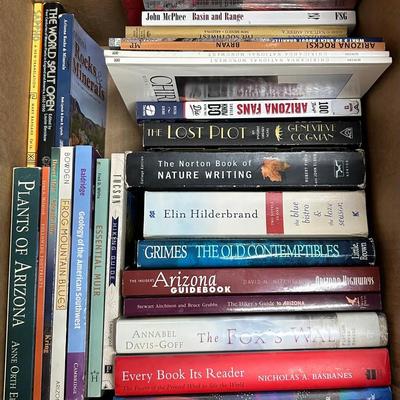 2-Box Book Lot — Nature, Geology, Poetry, and Arizona Field Guides