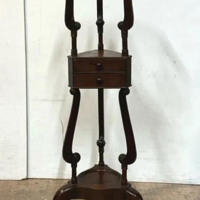 Antique Georgian Mahogany Wig Stand 