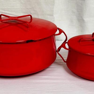 Dansk Købenstyle Red Stock & Sauce Pans