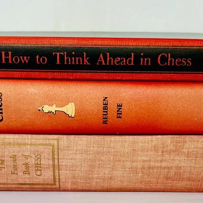 Vintage Chess Strategy Books – 1st Ed: The Middle Game in Chess & How to Think Ahead in Chess 
