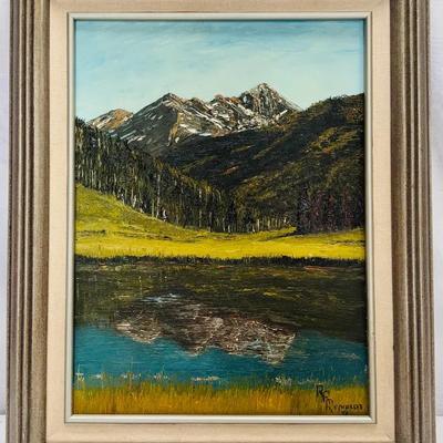 Impasto Mountain Landscape by R. Reynolds