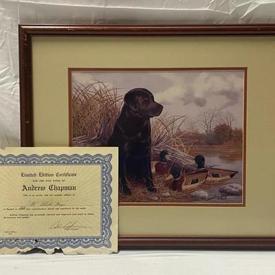 Andrew Chapman Framed And Signed Lithograph With Limited Edition Certificate