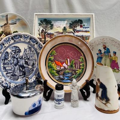 Vintage Collection of European Decorative Plates and Ceramics