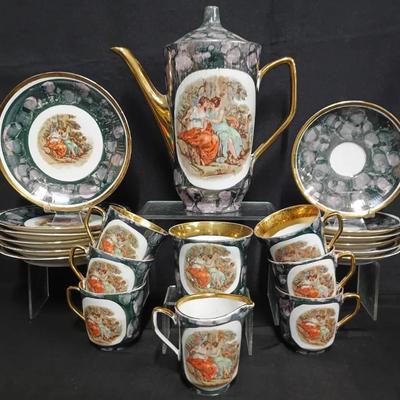 Mid-Century Wałbrzych Porcelain Coffee Set
