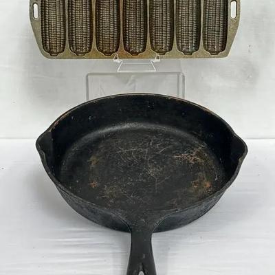 Cast Iron Cornbread Pan & Cast Iron Skillet 