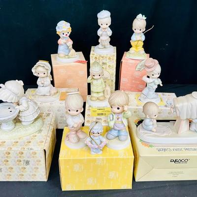 Precious Moments Figurine Collection with Original Boxes – Enesco Porcelain Lot