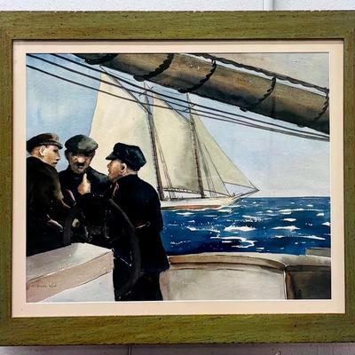 Seascape Watercolor by Ruth Vail