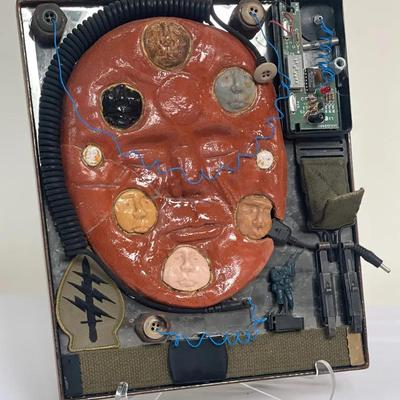 “Radio Head” By Ellen Sidor 2009 Mixed-Media Assemblage Artwork