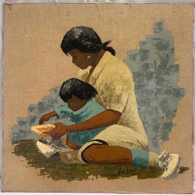 Mother and Child by Van Lowe, Mid-Century
