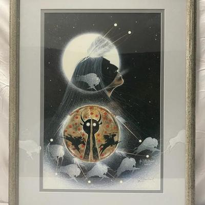 Jim Yellowhawk Signed Lithograph 80/150