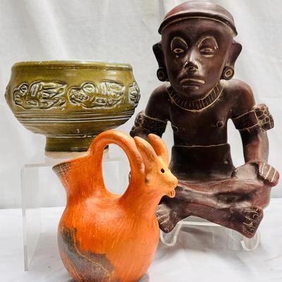 Collection of Folk and Indigenous-Inspired Pottery