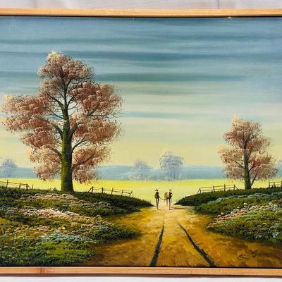 K. Smith's Country Path, untitled oil, painting