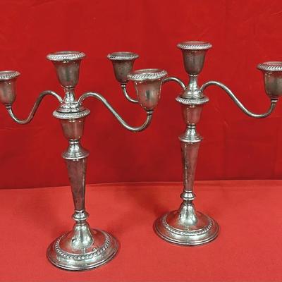 (2) Gorham Sterling  Candelabra / Converts to Candle Holders