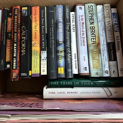 Extensive 2-Box Library Lot: Anthropology, Genetics, Evolution, Gardening & Natural History