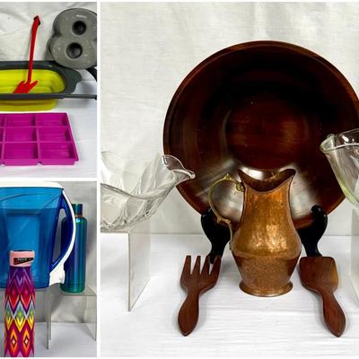 Wooden & Glass Serving Bowls, Silicone Cooking Products + More! 