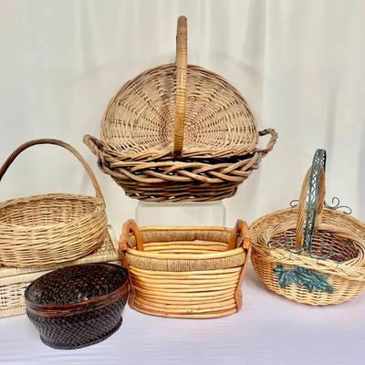 Assorted Decorative & Functional Baskets (2 Boxes) 