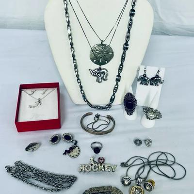 Silvertone Grab Bag of Costume Jewelry