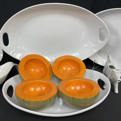Funky Cantaloupe Bowls & Ceramica