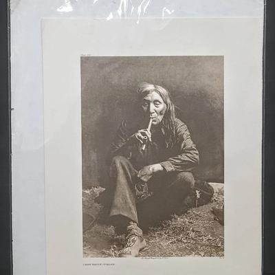 “Crow Eagle – Piegan” (Plate 201) After Edward S. Curtis – 1900 Photogravure Reproduction