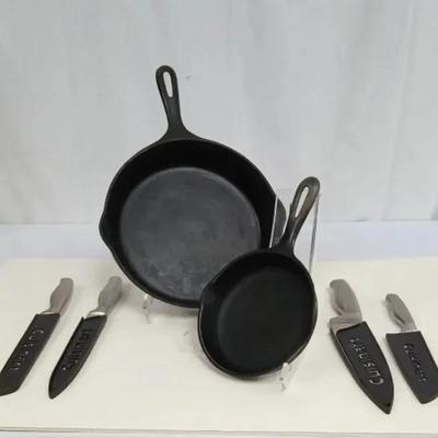 Cast Iron Skillets & Cuisinart Knives
