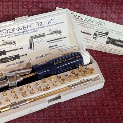 Skewdriver Pro Kit Gold Marine Angle Driver kit, Made in USA, Vintage