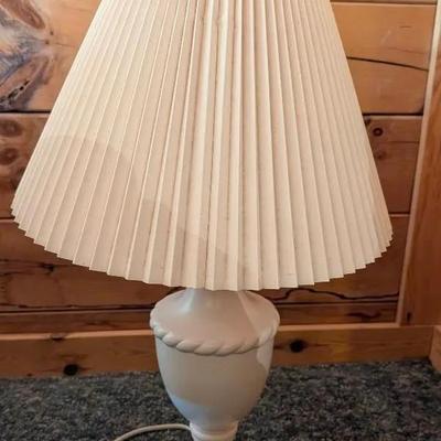 Vintage White Porcelain Table Lamp