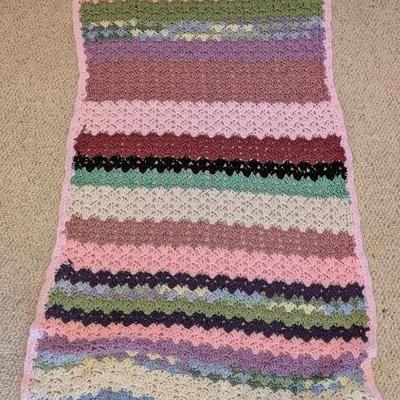 CROCHET AFGHAN BLANTET MULTI COLOR