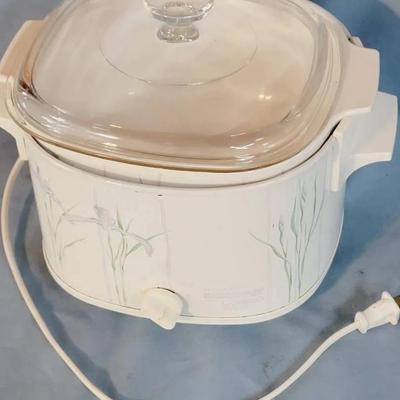 Corning Ware Crock Pot Iris Pattern