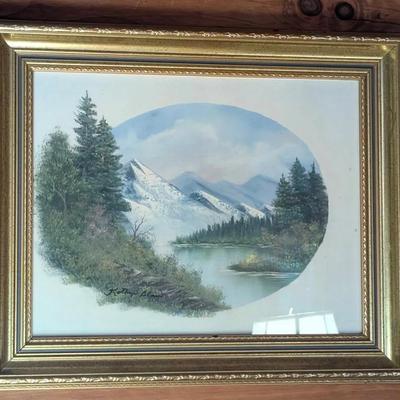 Signed And Framed Mountain Art Kathryn B.