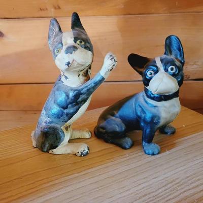 Cast Iron Boston Terrior Book End And Figure
