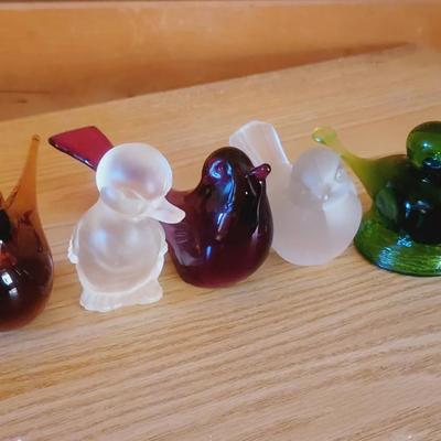 Fenton Kanawha Pilgrim Art Glass Bird Figures