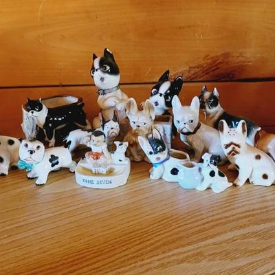 Bully Breed Dog Figures Planters Tooth Pick Holders More 