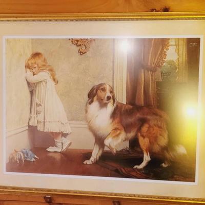 Decor Print A Special Pleader Girl And Dog