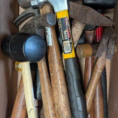 VINTAGE HAMMER LOT BALL PEEN,TACK, CROSS PEEN, CURVED & STRAIGHT CLAWS