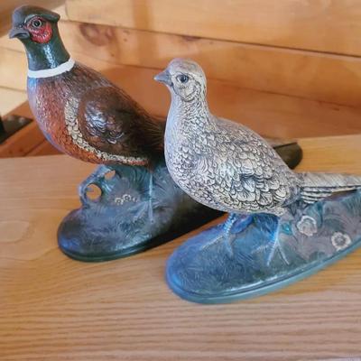 Slip Mold Pheasant Figures Pair