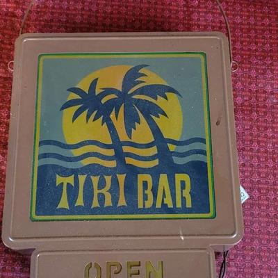 Vintage Tiki Bar Sign Lighted But Doesn't Turn On