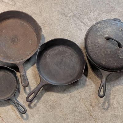 Collection Of Cast Iron Pans