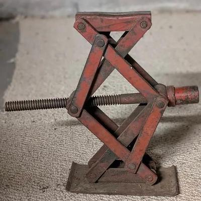 Vintage Car or Truck Scissor Jack - steel bar frame