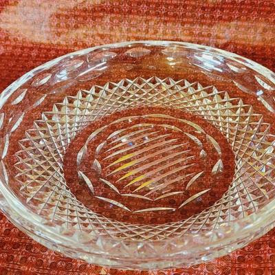 Waterford Crystal Early Pattern Shallow Table Bowl 10" Cut Clear Crystal