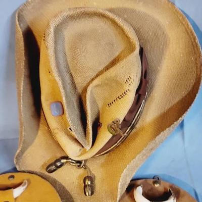 Boar Tusk And Outdoorsman Hat Man Cave Wall Lot