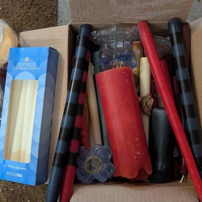 Misc Box Of Candles Mostly Candle Sticks 