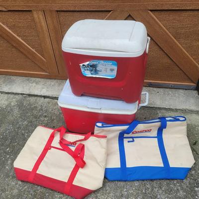2 Coolers 2 Cold Bags 