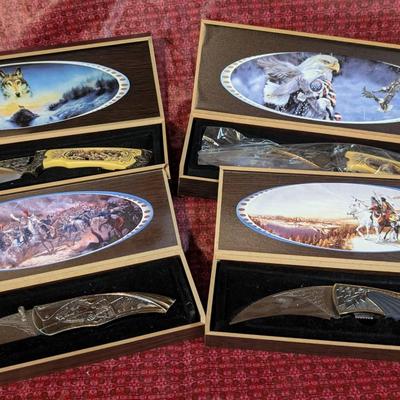 Vintage Collectable Themed Knives In Boxes 