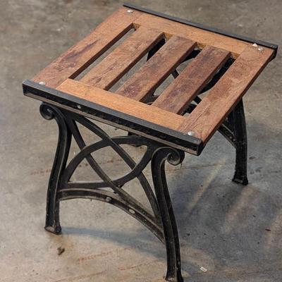 Iron And Wood Garden Table 
