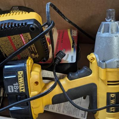 DEWALT 18-volt Variable Speed 1/2-in Drive Cordless Impact Wrench And Misc Garage Items