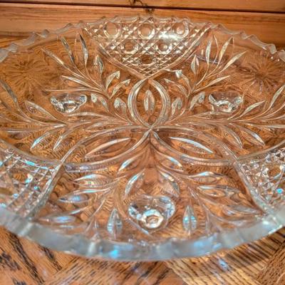 Antique American Brilliant cut glass platter