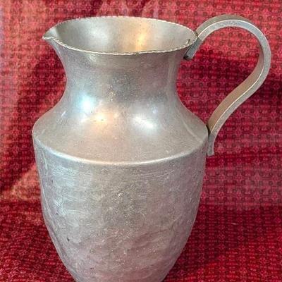 Lehman Hand Forged Hammered Aluminum Pitcher 