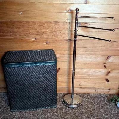 Hamper And Towel Rack