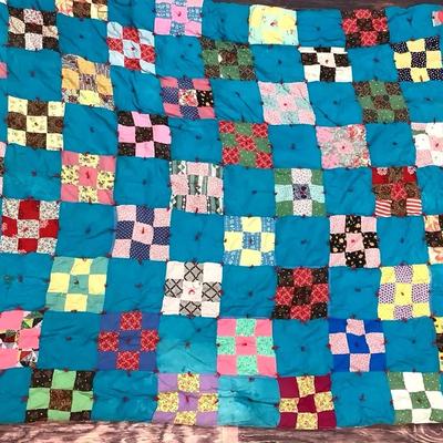 Patchwork “Tied” Quilt 